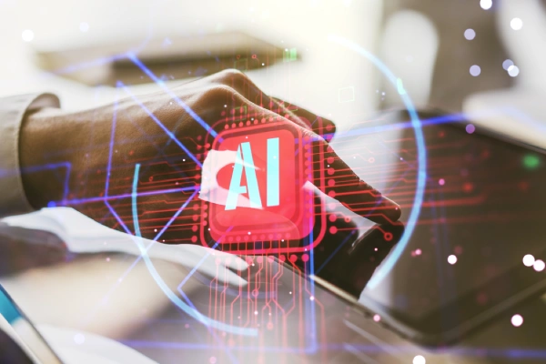 double-exposure-creative-artificial-intelligence-abbreviation-hand-working-with-digital-tablet-background-future-technology-ai-concept