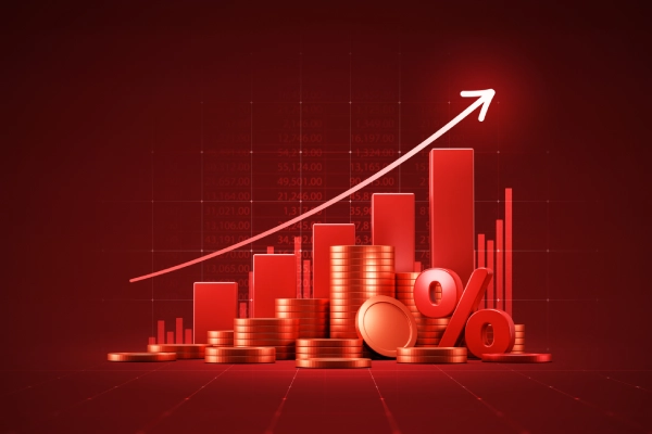 financial-crisis-business-market-graph-economic-background-with-growth-money-price-arrow-inflation-3d-gold-coin-percent-crash-global-finance-chart-economy-stock-currency-risk-trade-diagram